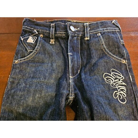 Kids Vintage Enyce Y2K Set Embroidered Jeans Gradient‎ T-Shirt Size 4 Hip Hop - Picture 3 of 9